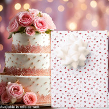 Hearts - Rosa Red Ombre on White
