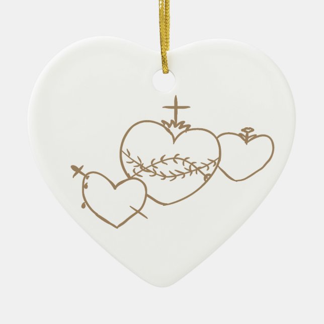 Hearts Rosary Christmas Ornament (Framsidan)