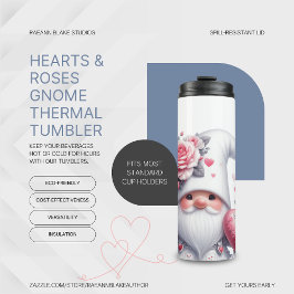 Hearts & Roses Gnome Termisk Tumbler