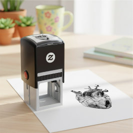 Hearts Self-Inking Frimärke Självfärgande Stämpel