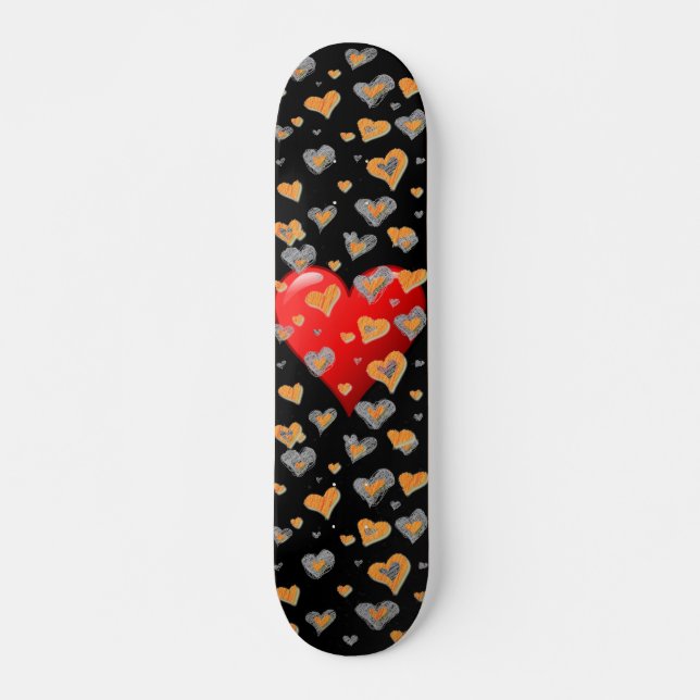 Hearts Skateboard Bräda 19,5 Cm (Framsida)