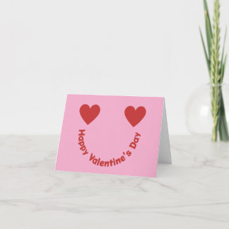 Hearts Smile Happy Valentine's Day Message Tack Kort