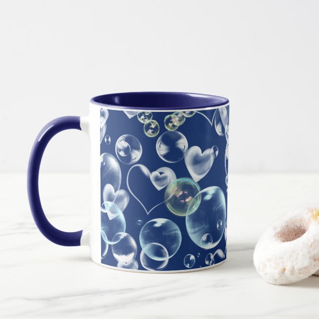 Hearts Soap Bubbles Mugg (Med munk)