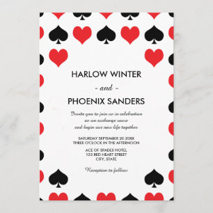 Hearts Spades Casino Bröllopsinbjudning Inbjudningar