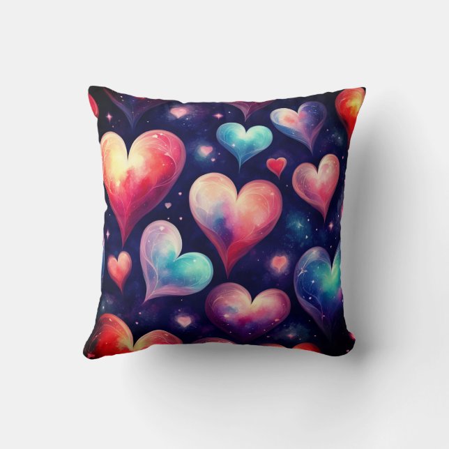 Hearts Stars Valentine Galaxy Kudde (Baksida)
