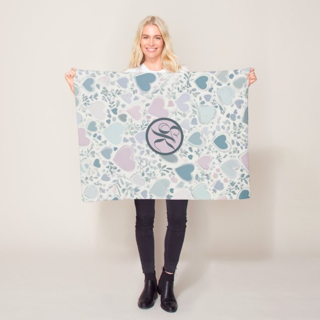 Hearts, Starts and Sage Lövs Fleecefilt (På plats)