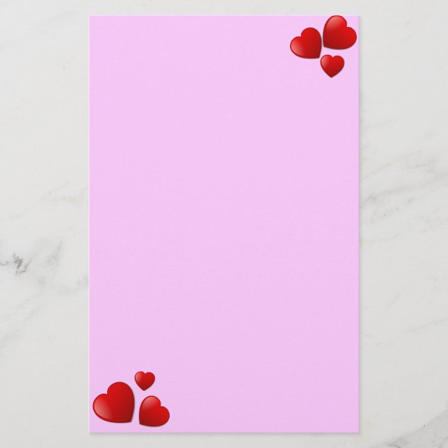 Hearts Stationery Brevpapper (Framsida)