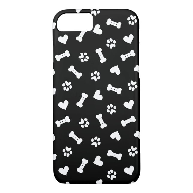 Hearts Tass och Bones Black    Case-Mate iPhone Skal (Baksida)