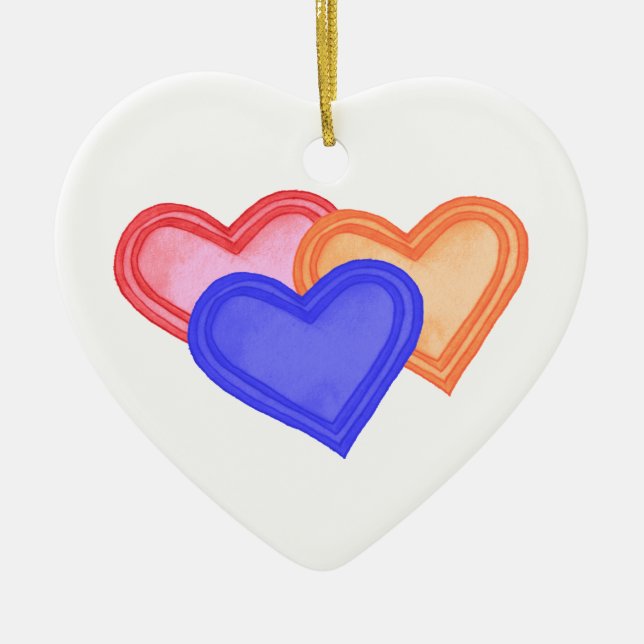 Hearts Trio Ornament (Framsidan)