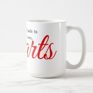 Hearts typografi kaffemugg