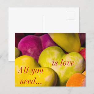 Hearts Valentindag Postcard Vykort