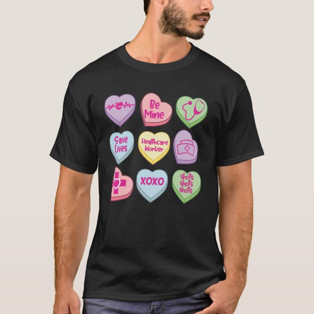Hearts Valentine Da T Shirt (Framsida)