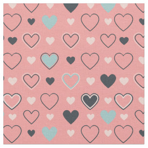 Hearts Valentine Mönster Tyg