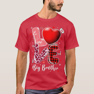 Hearts Valentines day Kärlek Big Brother Leopard B T Shirt