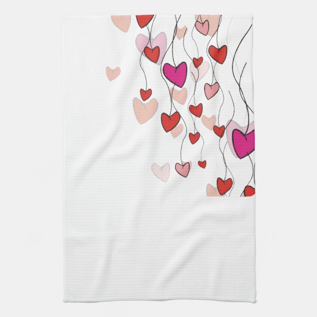 Hearts Vine Kitchen Towel Kökshandduk (Vertikal)