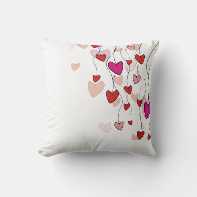 Hearts Vine Pillow Kudde (Framsida)
