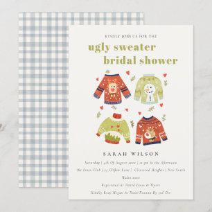 Hearts Vinter Ugly Sweater Möhippa Inbjudan