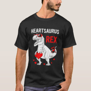 Heartsaurus Rex Dab Heart Dino Småbarn Funny Valen T Shirt
