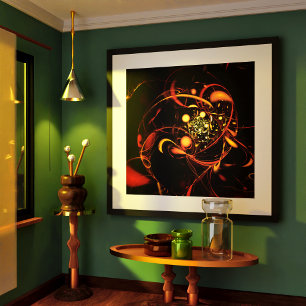 Heartslag Abstrakt Art Poster