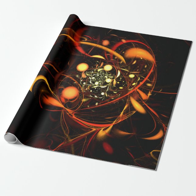 Heartslag Abstrakt Art Presentpapper (Utrullad)