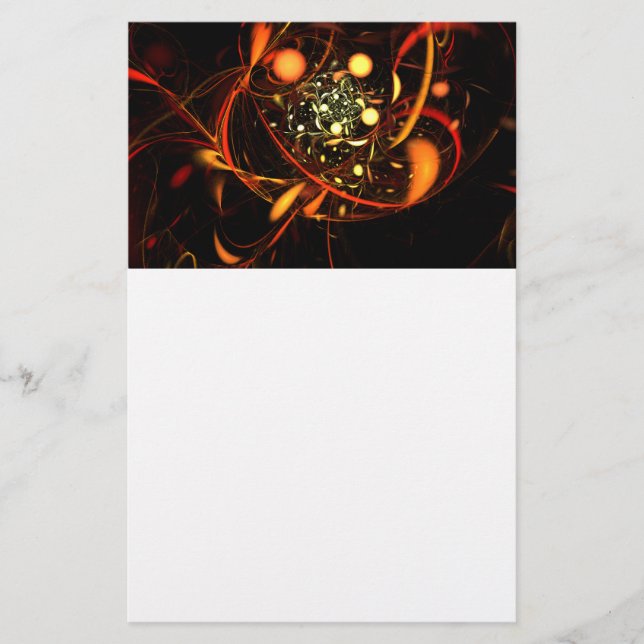Heartslag Abstrakt Art Stationery Brevpapper (Framsida)