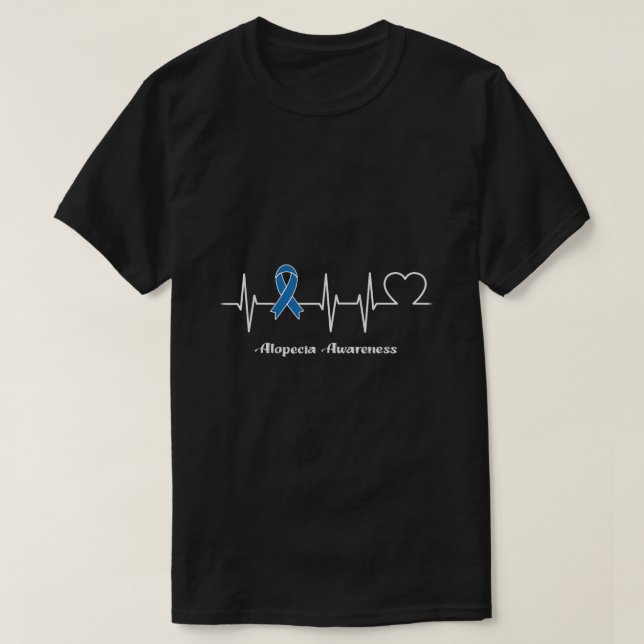 Heartslag Alopecia Warrior T Shirt (Design framsida)
