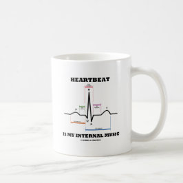 Heartslag är min interna musik (ECG/EKG) Kaffemugg