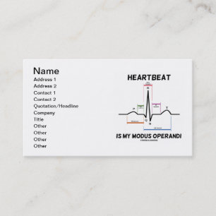Heartslag är min modus operandi (ECG/EKG) Visitkort