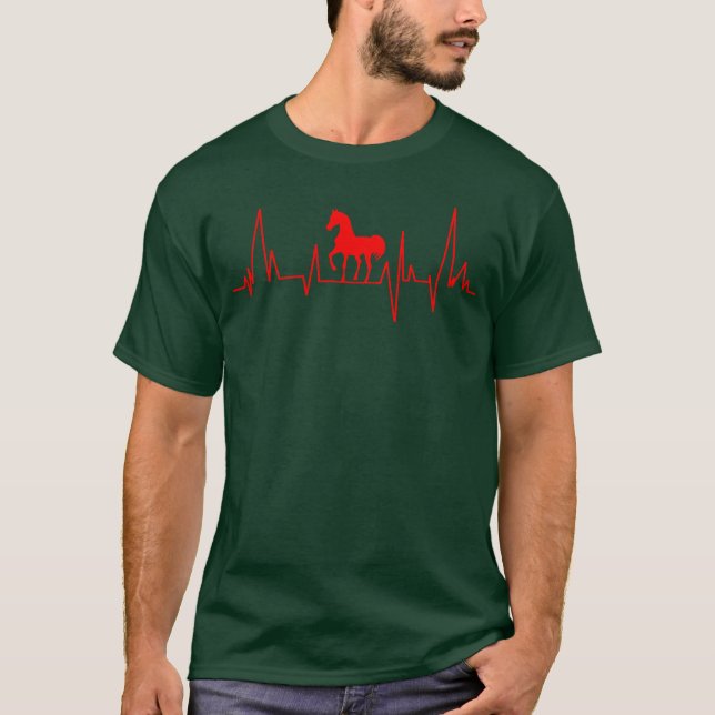 Heartslag Arabiska hästretro T Shirt (Framsida)