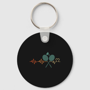 Heartslag Badminton Shuttle Racket Retro Player Gi Nyckelring