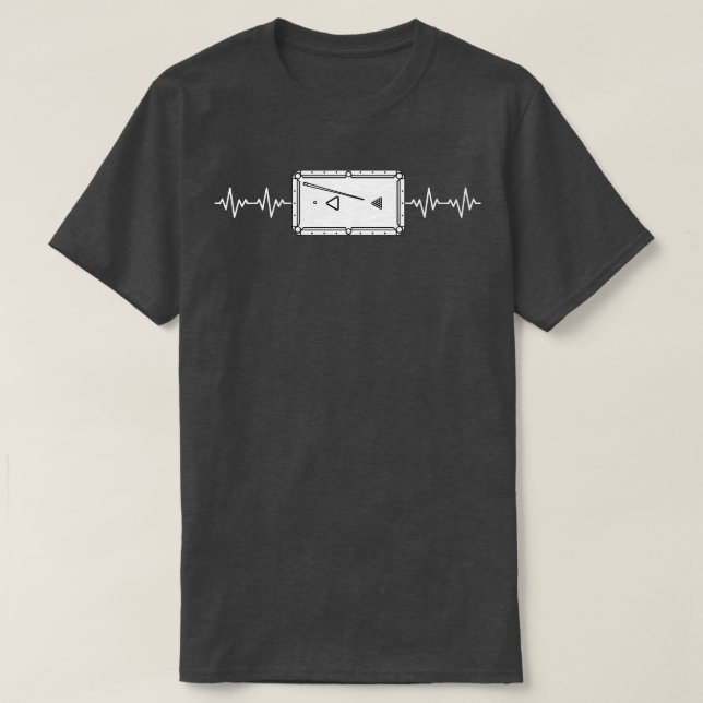 Heartslag Bassäng Billard Evolution Snooker Player T Shirt (Design framsida)