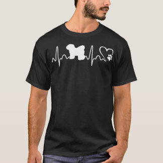 Heartslag Bichon Frise Hund Rädda djuren Lifeline T Shirt