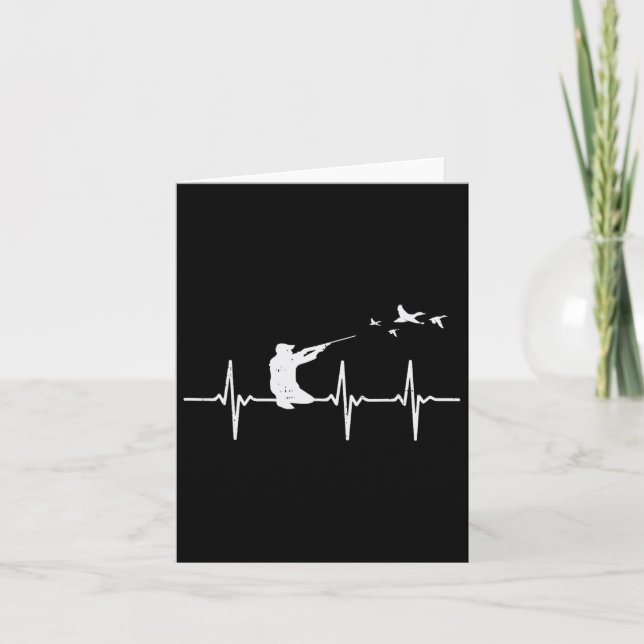 Heartslag Bird Shoting Hunting Anka Goose Hunter Kort (Framsida)