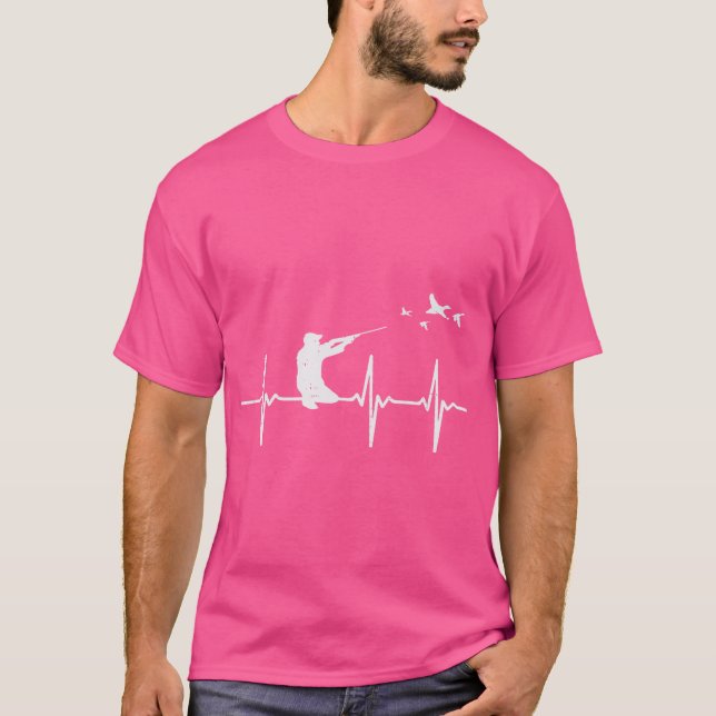 Heartslag Bird Shoting Hunting Anka Goose Hunter T Shirt (Framsida)