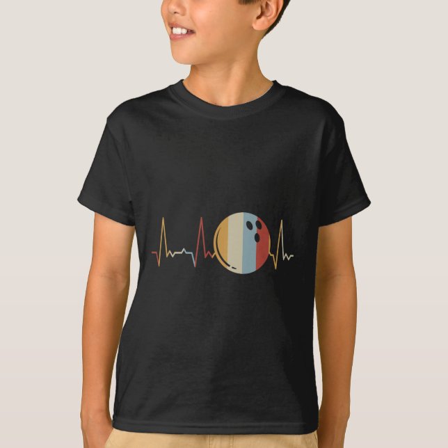 Heartslag Bowling Byll T Shirt (Framsida)