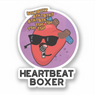 Heartslag Boxer Funny Music Heart Pun Klistermärken