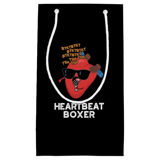 Heartslag Boxer Funny Music Heart Pun Mörk BG (Framsidan)