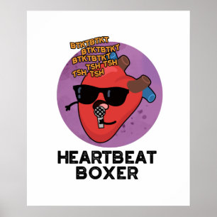 Heartslag Boxer Funny Music Heart Pun Poster