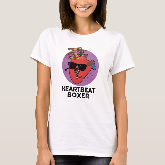 Heartslag Boxer Funny Music Heart Pun T Shirt (Framsida)