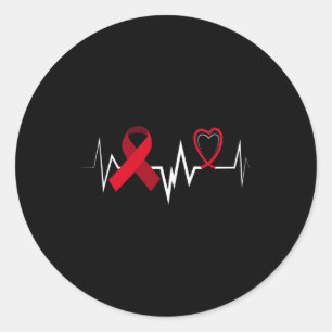 Heartslag Brain Aneurysm Ribbon Brain Aneurysm Awa Runt Klistermärke