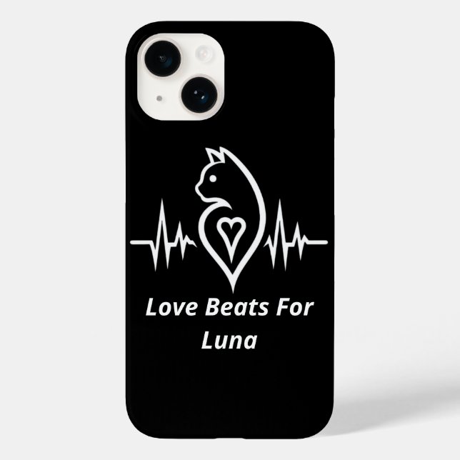 Heartslag Cat - Personlig Pet Kärlek (Baksida)