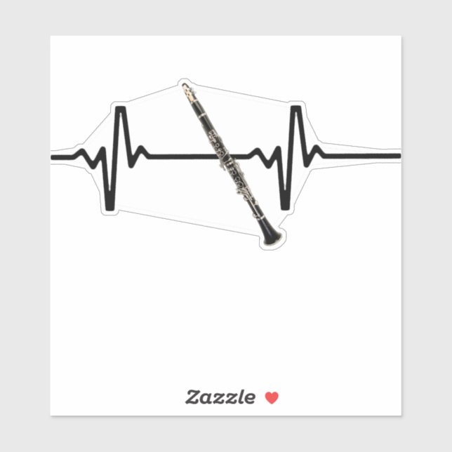 Heartslag Clarinet Klistermärken (Ark)
