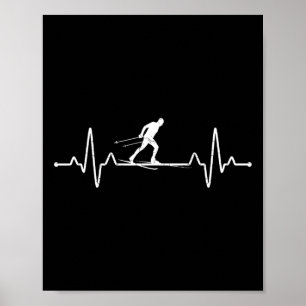 Heartslag Cross country Skiing Winter Sports Biath Poster
