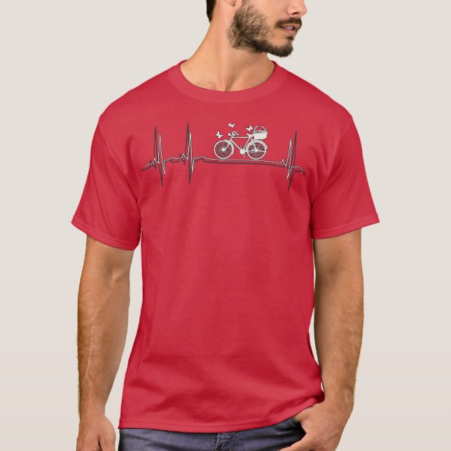 Heartslag Cycling I kärlek cykel 2 T Shirt (Framsida)