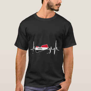 Heartslag Design Yemeni Flagga Yemen T-Shirt