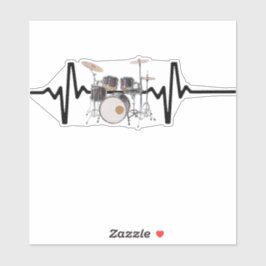 Heartslag Drums Klistermärken