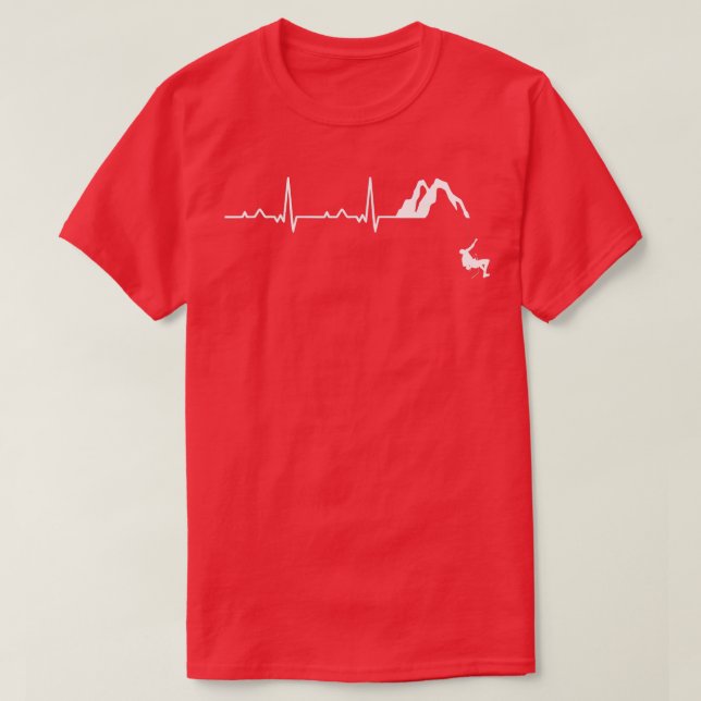 Heartslag EKG Cave Spelunking Cavers Caver Cave T Shirt (Design framsida)