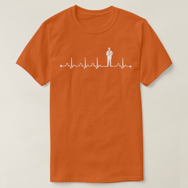 Heartslag EKG Proud Ingenjör Gift T Shirt (Design framsida)