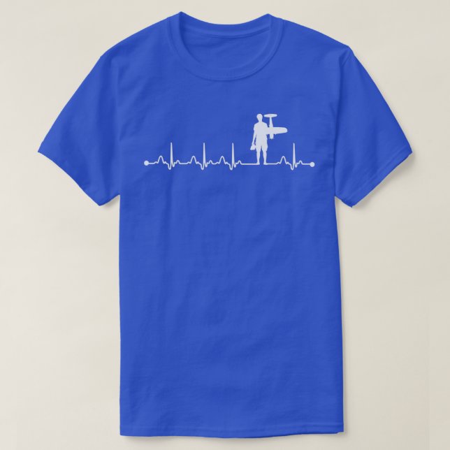Heartslag EKG RC Flygplan Älskare Gift T Shirt (Design framsida)
