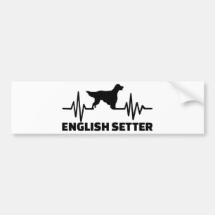 Heartslag English Setter Bildekal